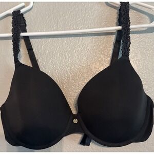 Natori Rose Dream Custom Coverage Underwire Bra Black 32DD